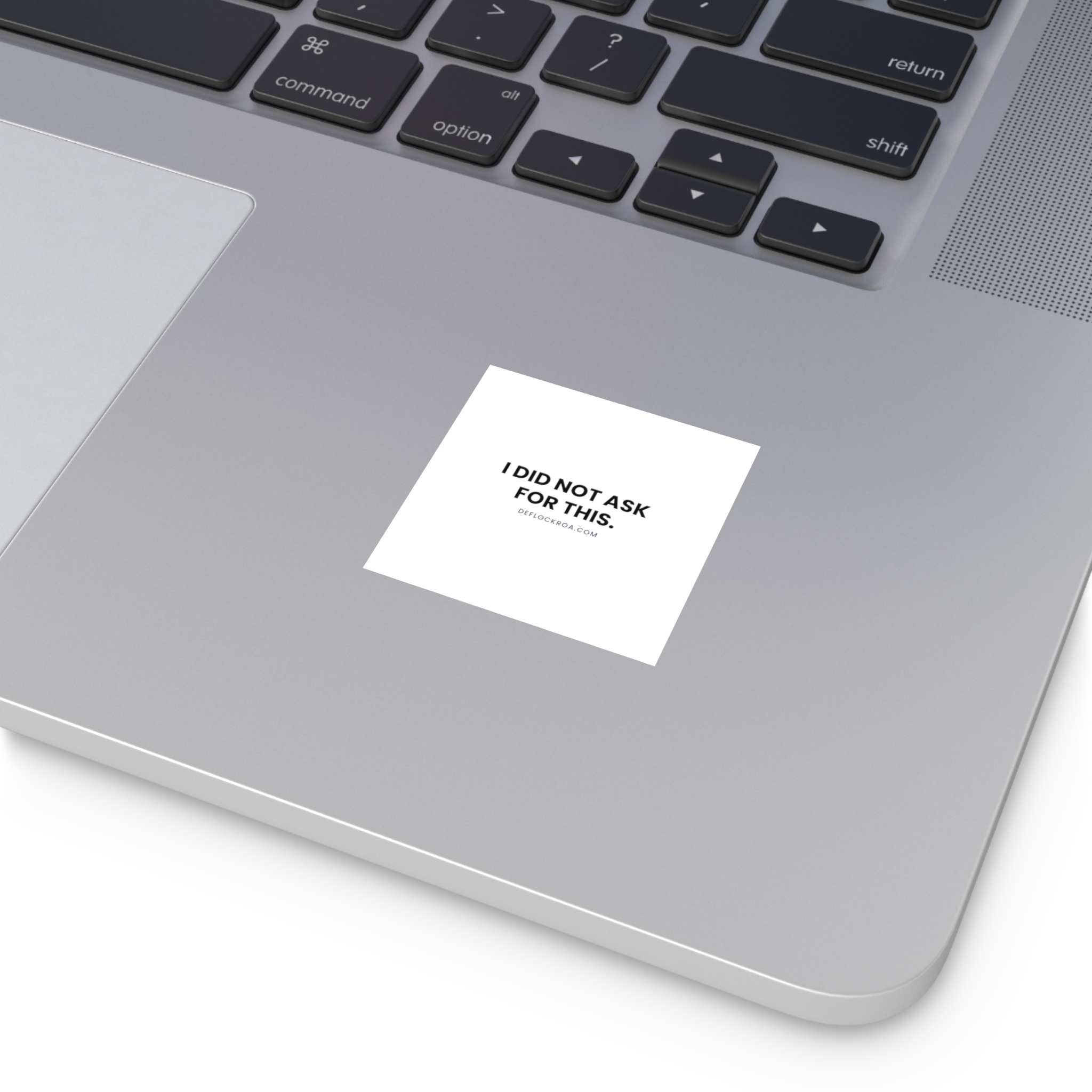 "I Did Not Ask For This" Vinyl Sticker — Text Only - Image 2