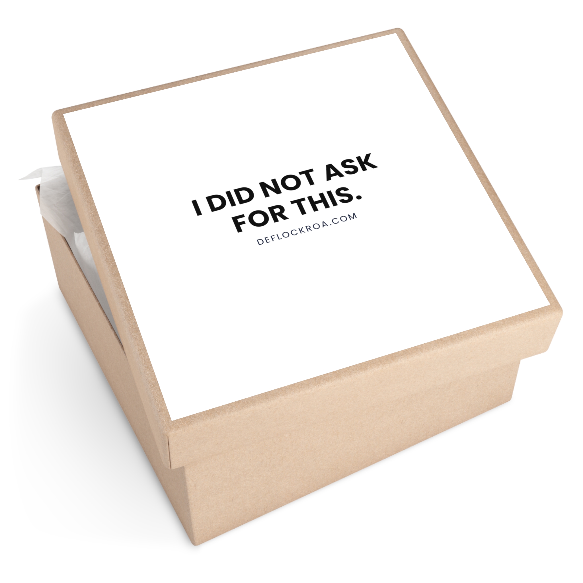 "I Did Not Ask For This" Vinyl Sticker — Text Only - Image 4